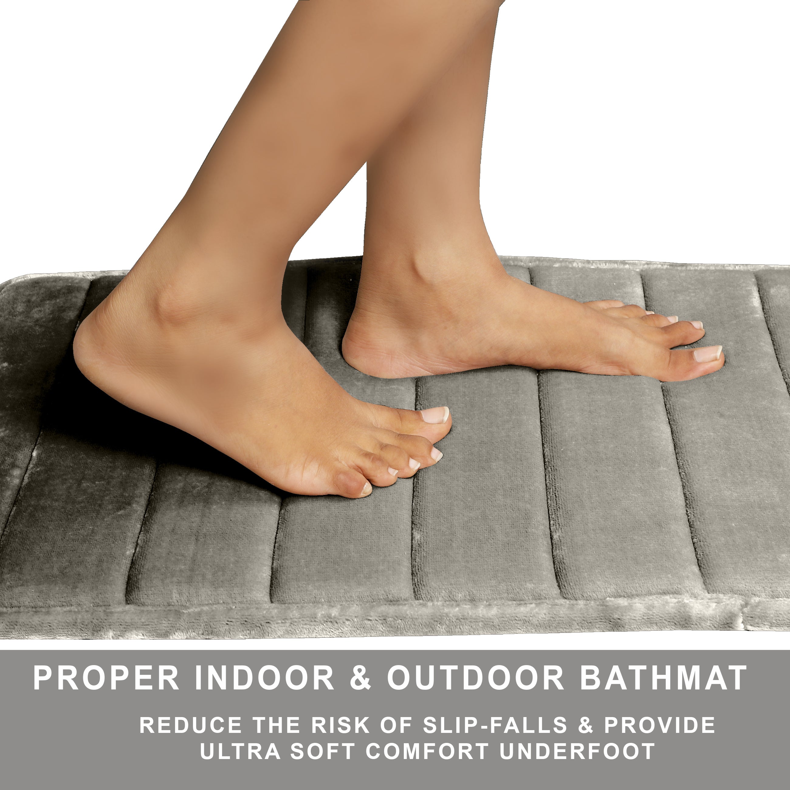 HOUSSE Minimalist Solid Color Bath Mat with Extra Cushioning