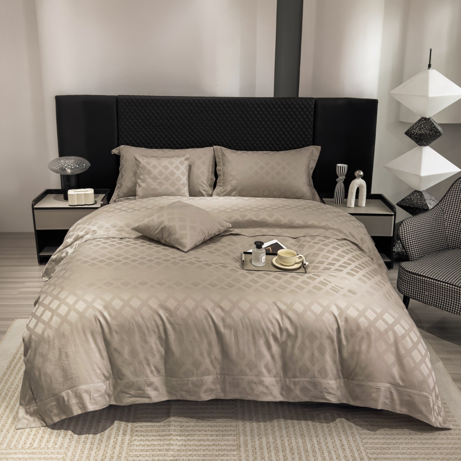 HOUSSE 500 TC Italian Jacquard | Premium Bedding Set | Comfort Modern Designs & Breathable Fabric | Paris Crossroads