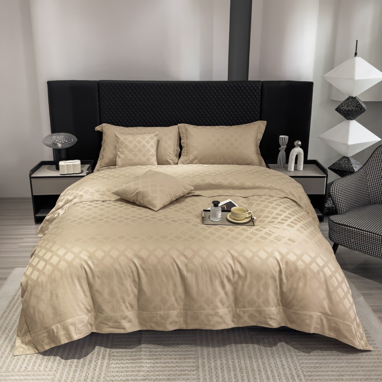 HOUSSE 500 TC Italian Jacquard | Premium Bedding Set | Comfort Modern Designs & Breathable Fabric | Paris Crossroads