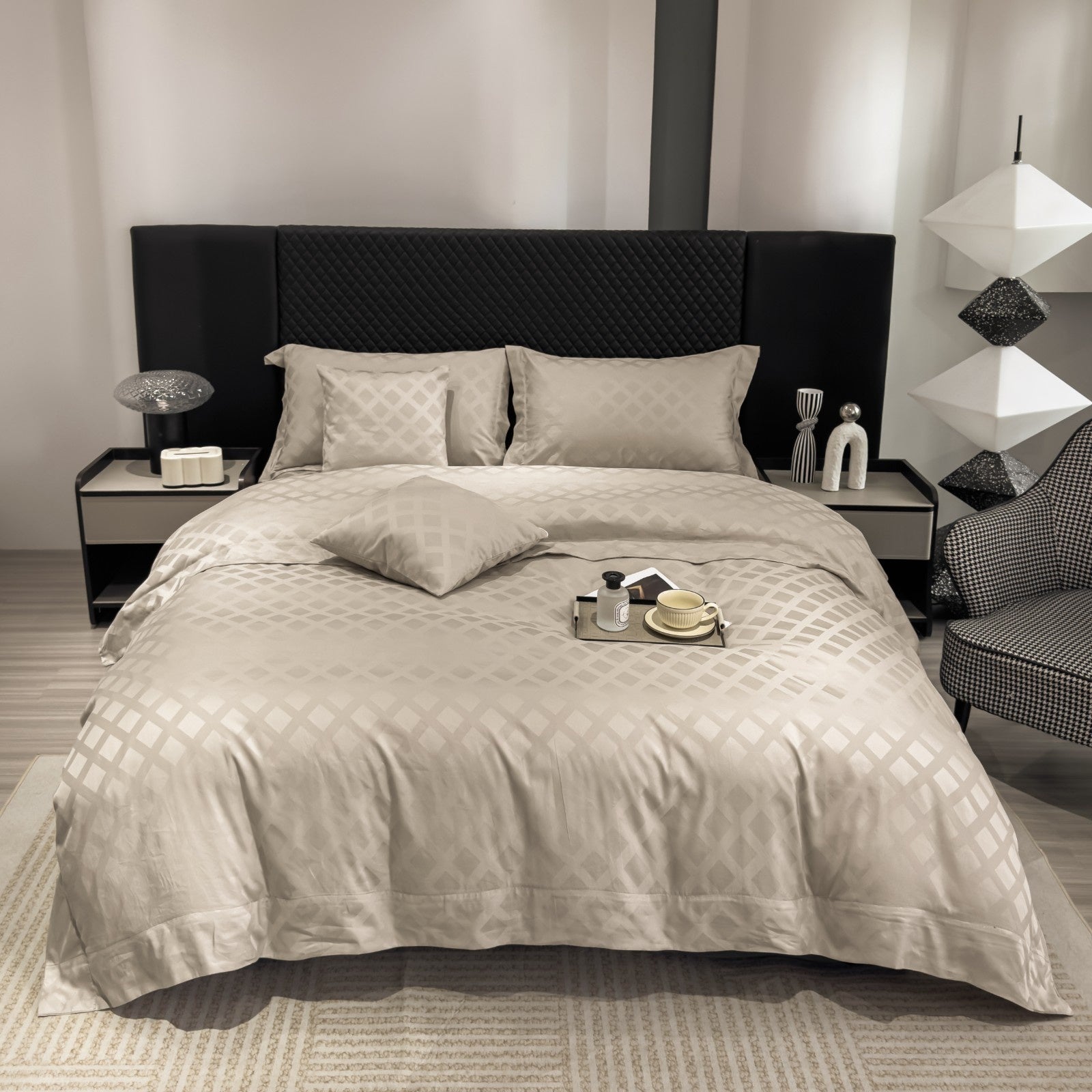 HOUSSE 500 TC Italian Jacquard | Premium Bedding Set | Comfort Modern Designs & Breathable Fabric | Paris Crossroads