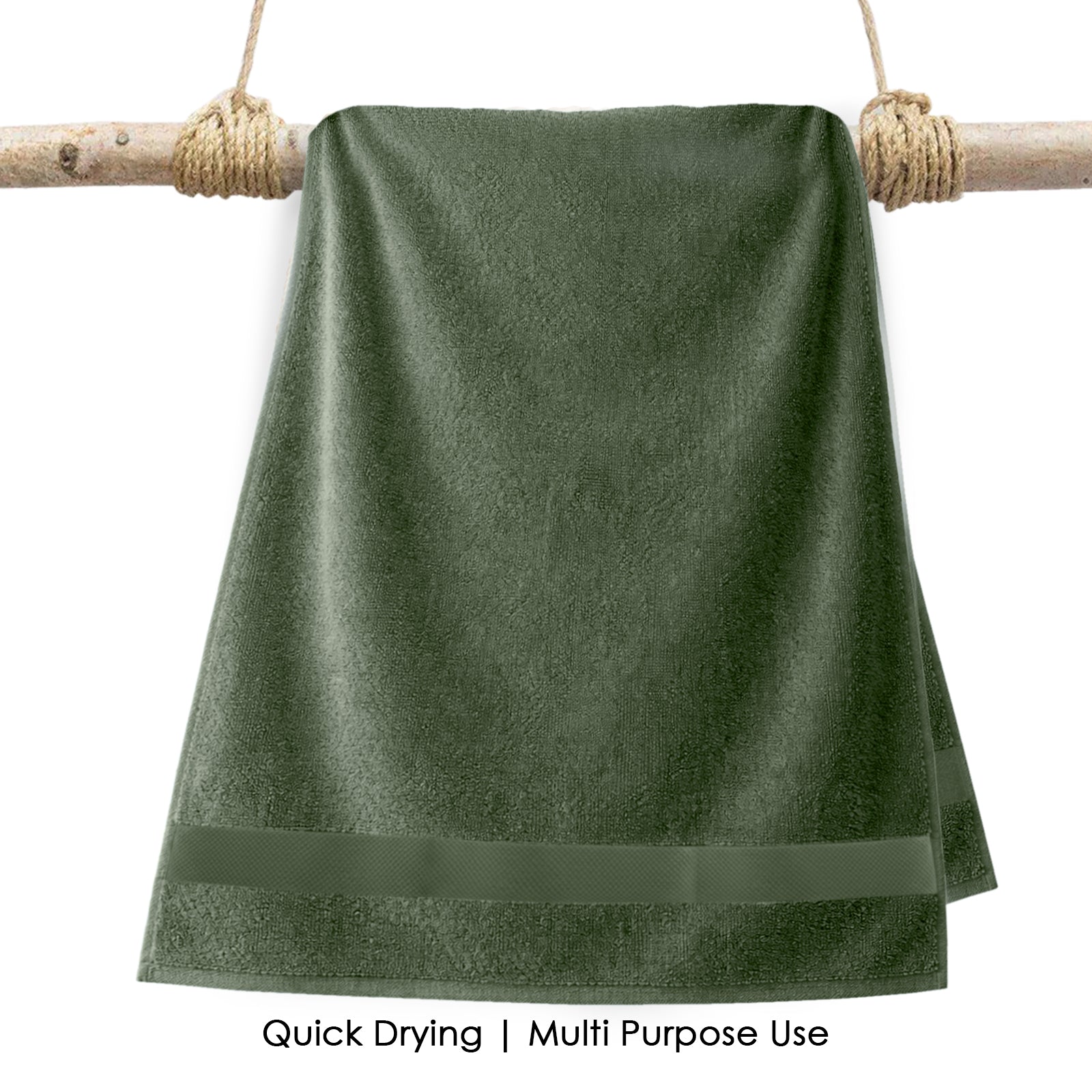 HOUSSE Alvora Cotton Bath Towels |Large Size (75 cms x 150 cms) - Quick Absorption &Faster Drying Bath Towel | 450 GSM | Cotton Towel for Men/Women | Urban Comfort