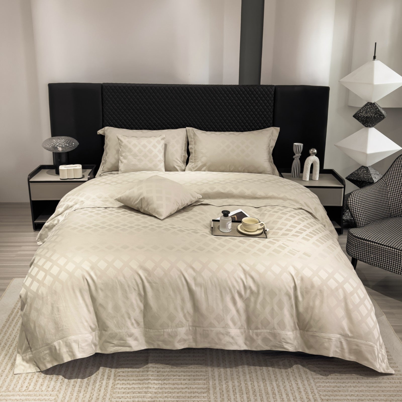 HOUSSE 500 TC Italian Jacquard | Premium Bedding Set | Comfort Modern Designs & Breathable Fabric | Paris Crossroads