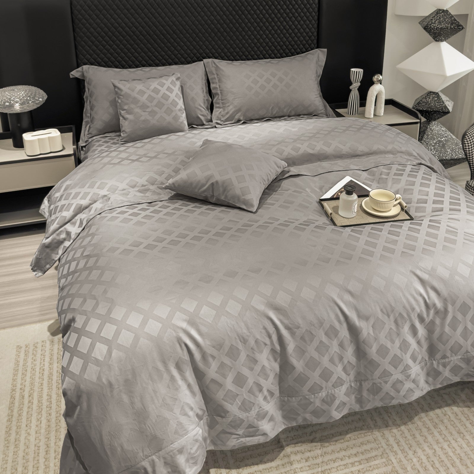 HOUSSE 500 TC Italian Jacquard | Premium Bedding Set | Comfort Modern Designs & Breathable Fabric | Paris Crossroads