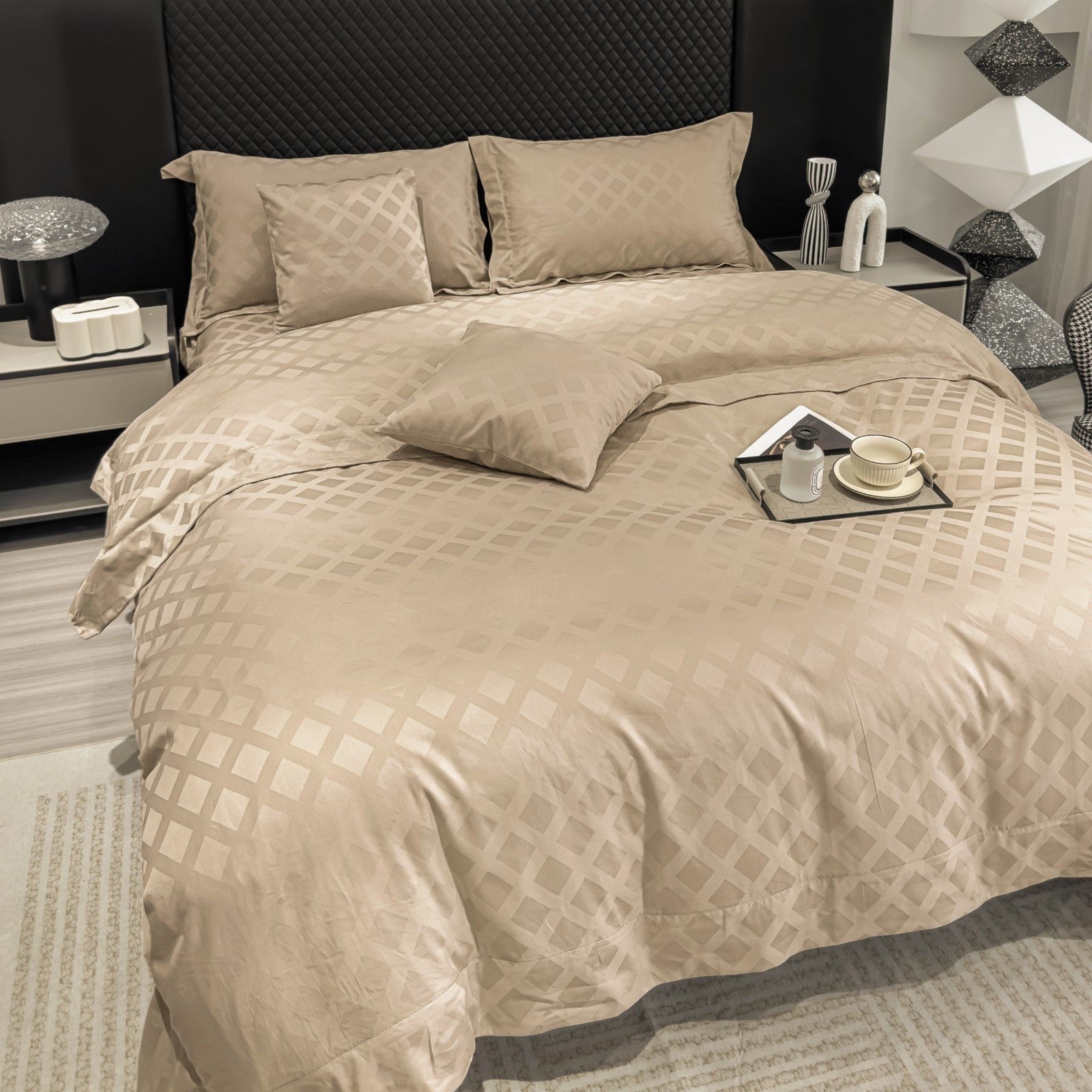 HOUSSE 500 TC Italian Jacquard | Premium Bedding Set | Comfort Modern Designs & Breathable Fabric | Paris Crossroads