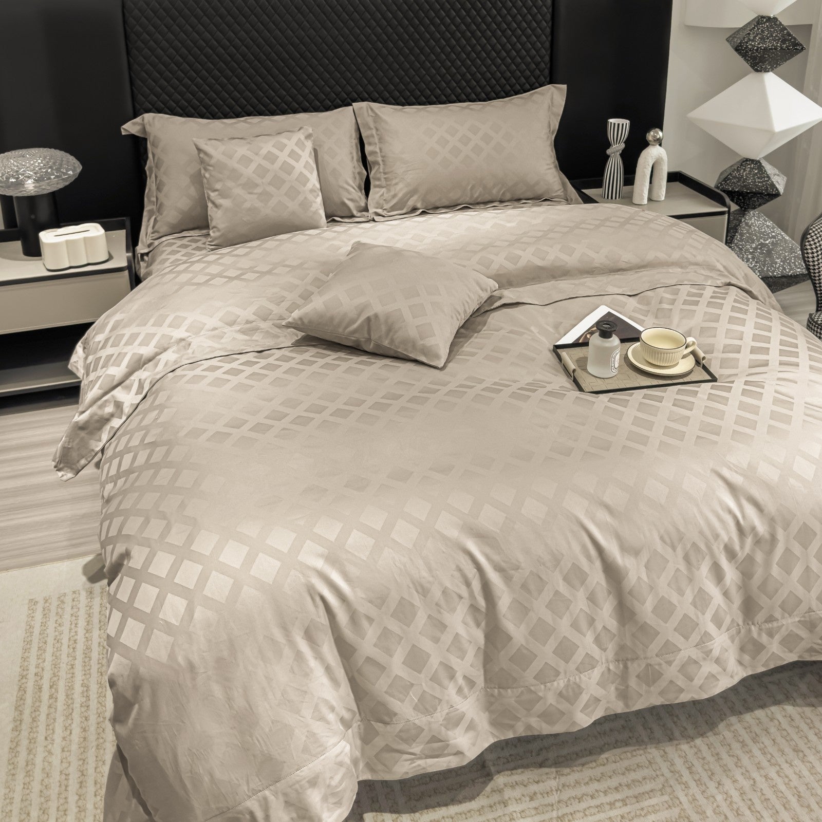 HOUSSE 500 TC Italian Jacquard | Premium Bedding Set | Comfort Modern Designs & Breathable Fabric | Paris Crossroads
