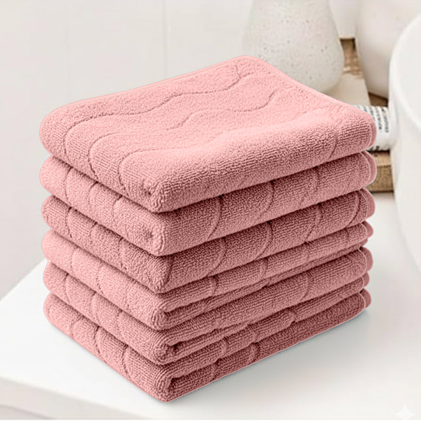 HOUSSE Microfiber Face Towel – Super Soft & Quick-Drying Coral Fleece, 30 x 30 cm