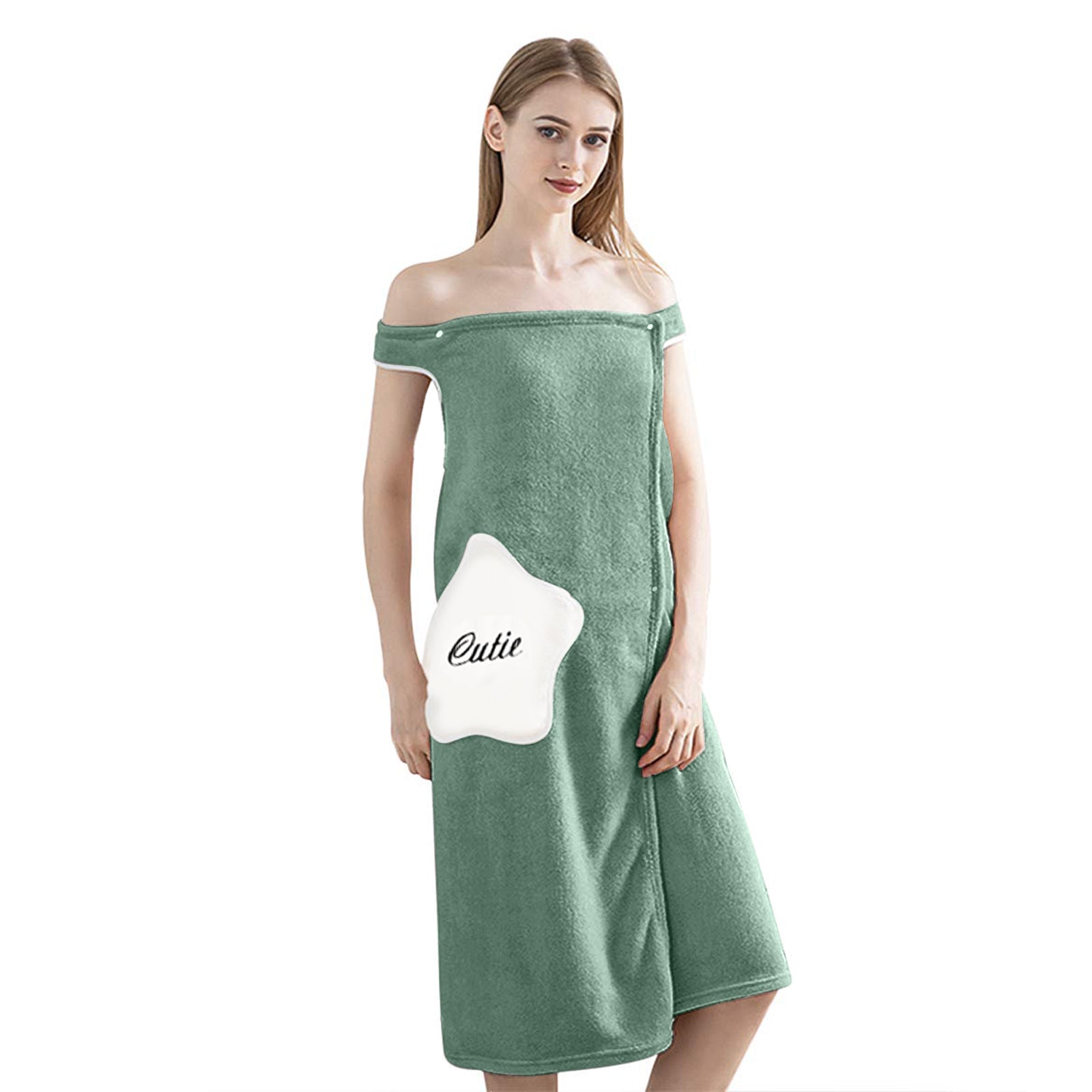 HOUSSE Wearable Spa Bath Towel for Women | Soft, Cozy Wrap with Snap Closure | 110 x 140 cms