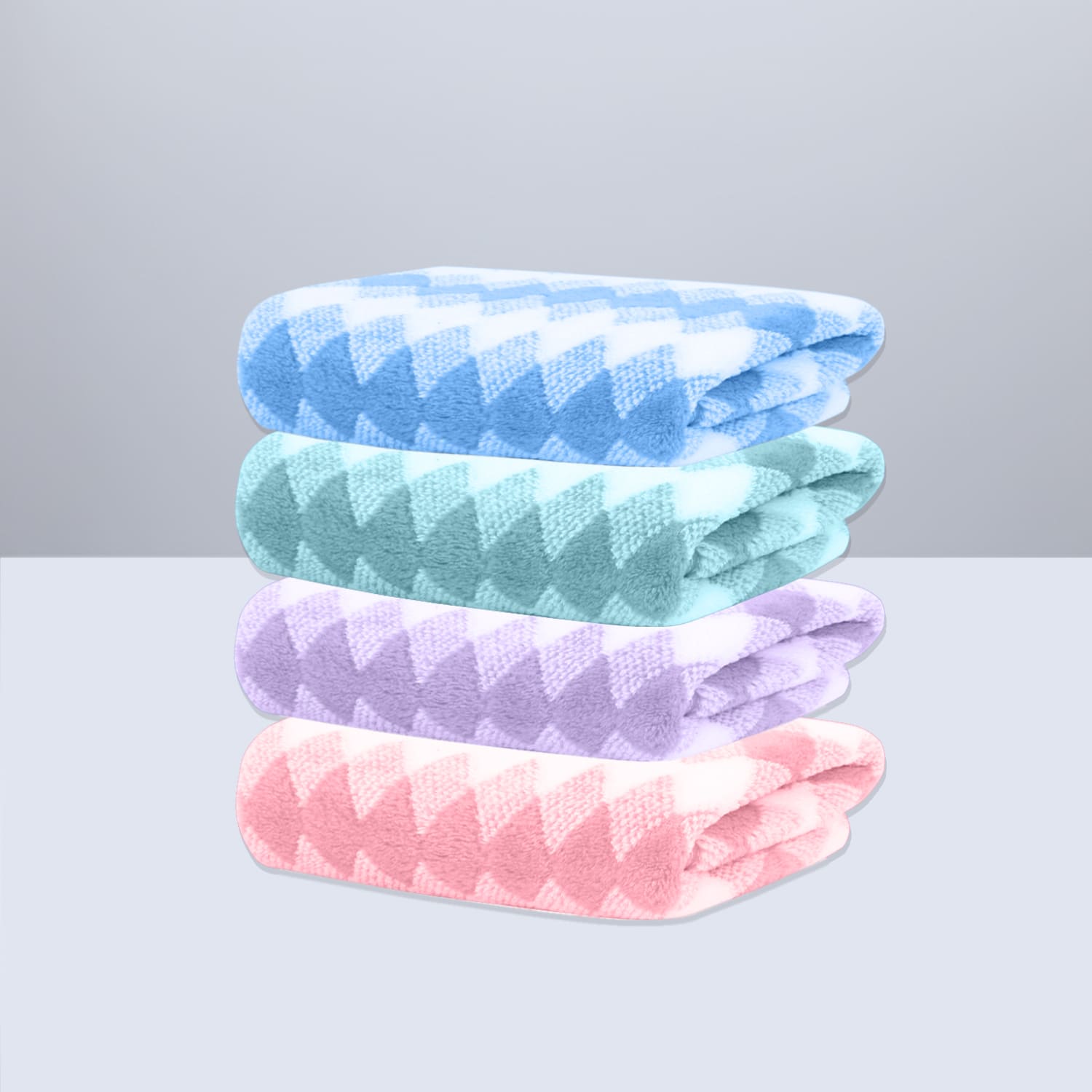 HOUSSE Microfiber Iris Face Towels Ideal for Women & Men |Soft Touch |Lint Free | Fast Dry Towels| Travel-Friendly | Best Use for Gym, Yoga, Spa, Pool, Hotels, Beach 360 GSM (30x30)