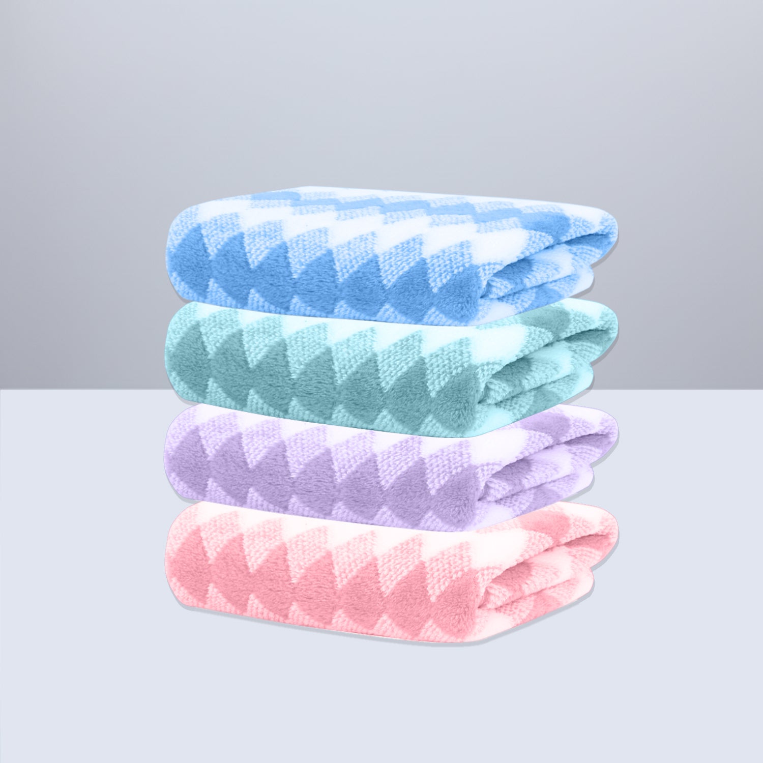 HOUSSE Microfiber Iris Face Towels Ideal for Women & Men |Soft Touch |Lint Free | Fast Dry Towels| Travel-Friendly | Best Use for Gym, Yoga, Spa, Pool, Hotels, Beach 360 GSM (30x30)