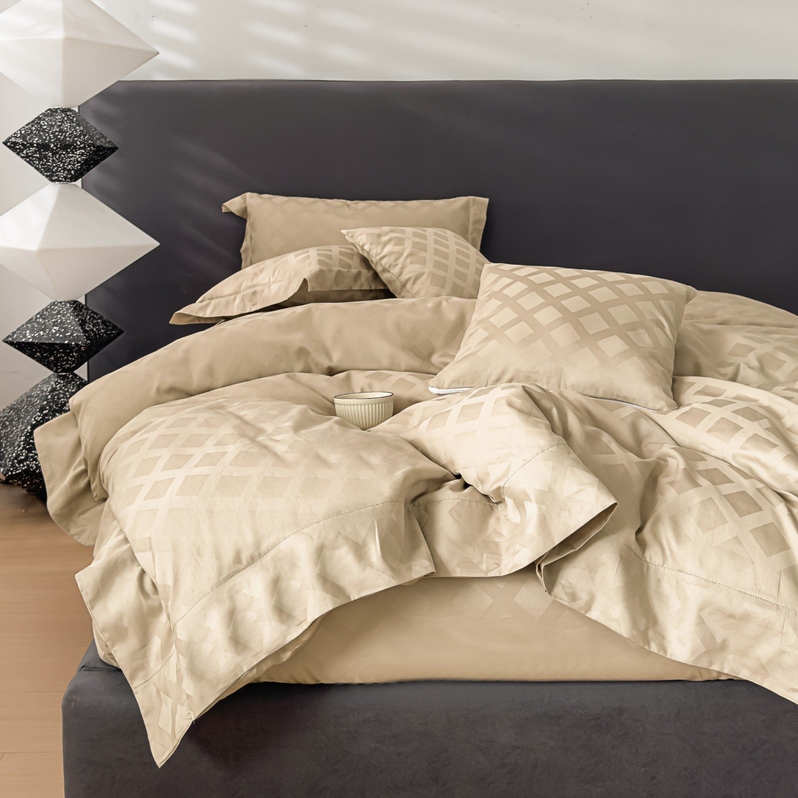 HOUSSE 500 TC Italian Jacquard | Premium Bedding Set | Comfort Modern Designs & Breathable Fabric | Paris Crossroads