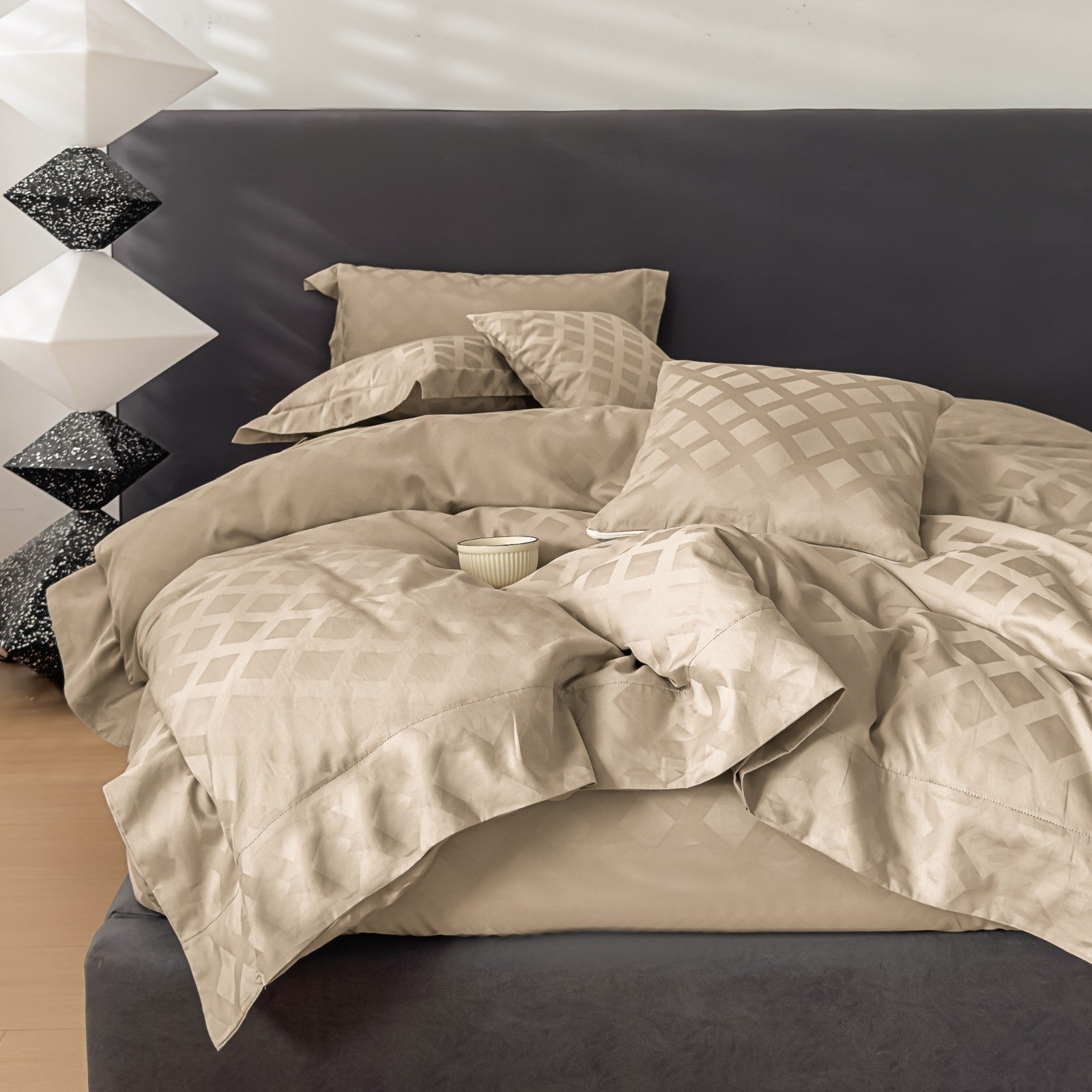 HOUSSE 500 TC Italian Jacquard | Premium Bedding Set | Comfort Modern Designs & Breathable Fabric | Paris Crossroads