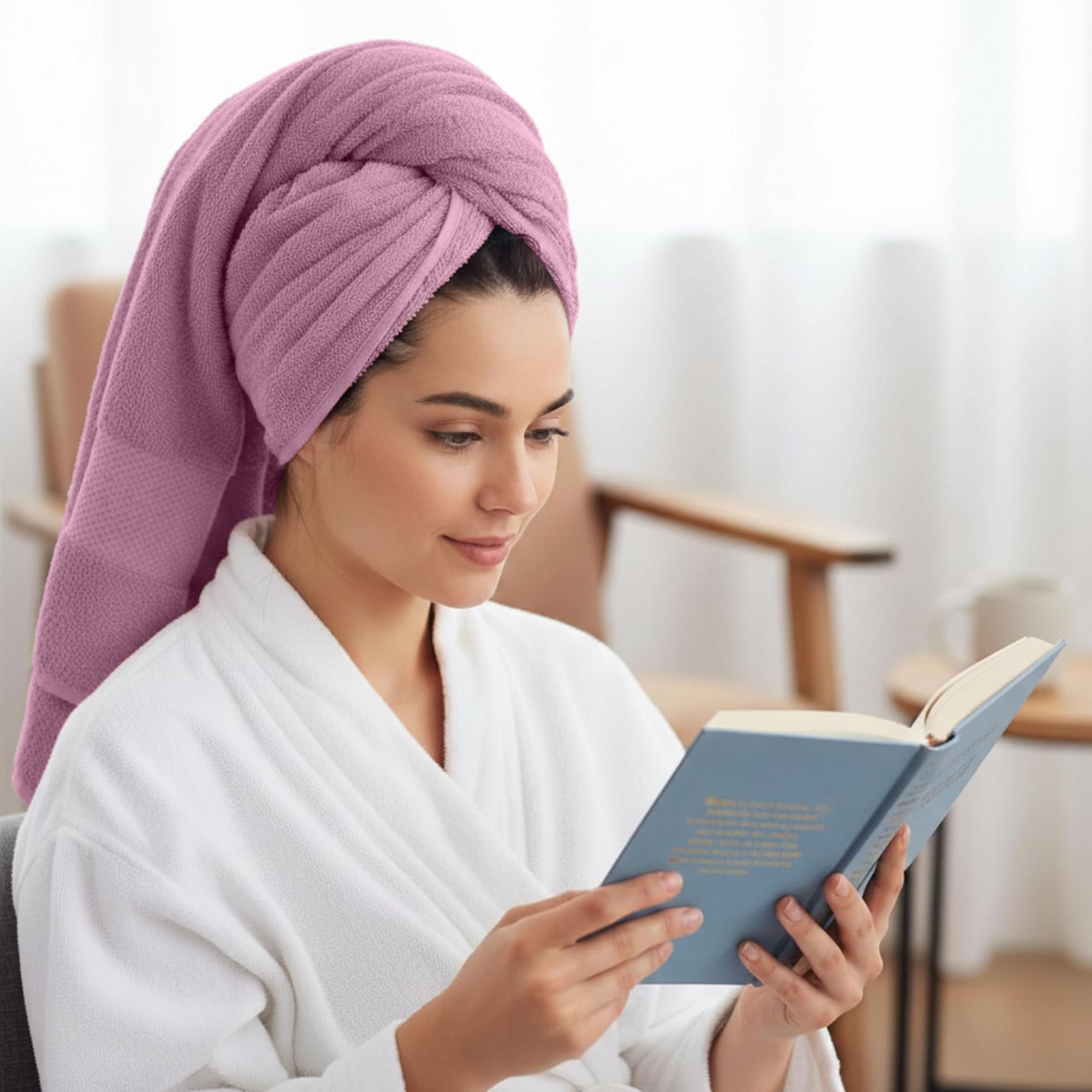 HOUSSE Alvora Cotton Bath Towels |Large Size (75 cms x 150 cms) - Quick Absorption &Faster Drying Bath Towel | 450 GSM | Cotton Towel for Men/Women | Urban Comfort