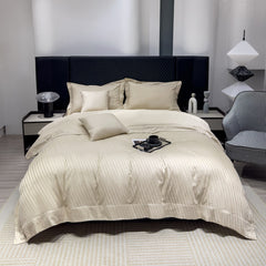 Luxury 500 Thread Count Italian Jacquard Bedding Set – Tokyo Lines Collection | Soft, Breathable & Modern