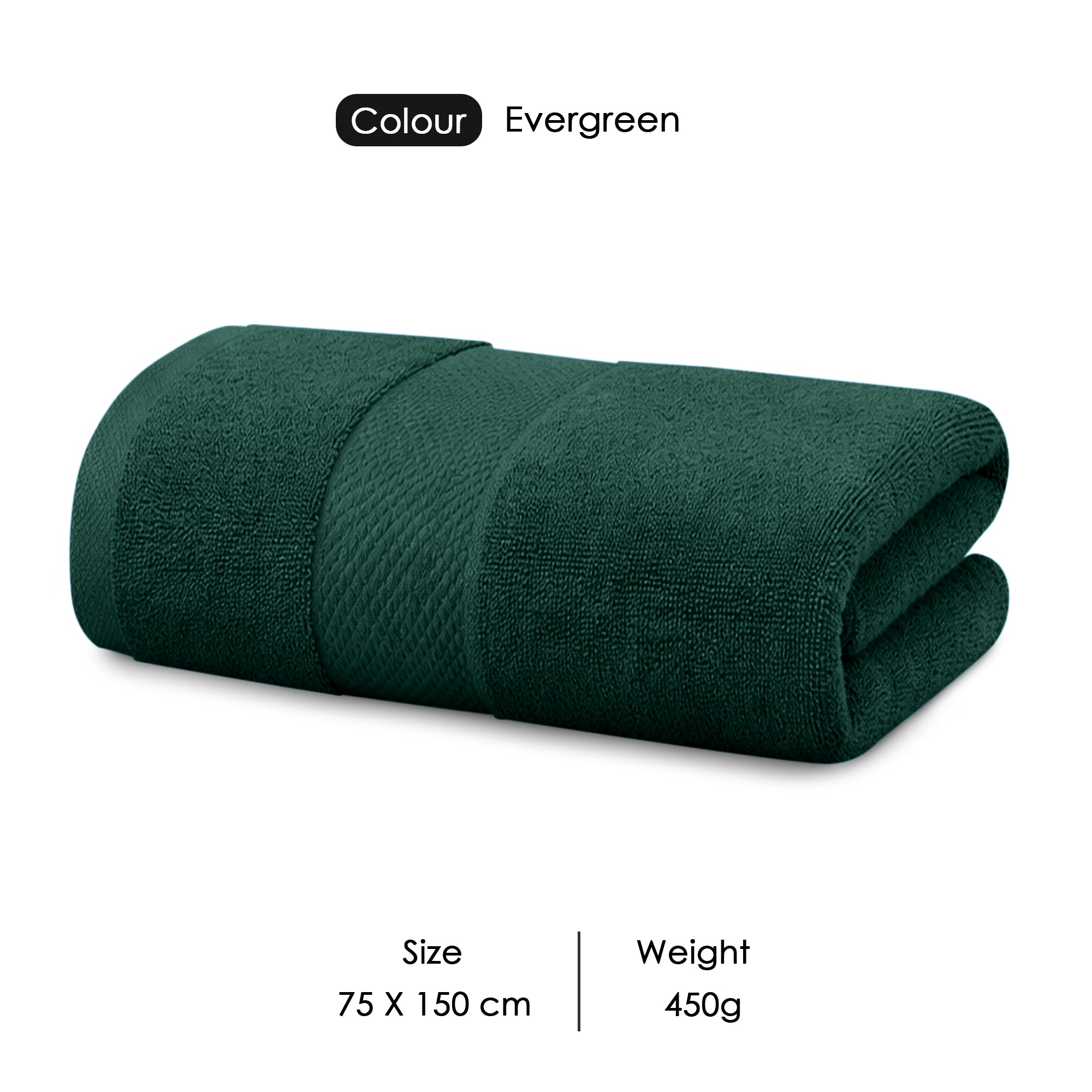 HOUSSE Alvora Cotton Bath Towels |Large Size (75 cms x 150 cms) - Quick Absorption &Faster Drying Bath Towel | 450 GSM | Cotton Towel for Men/Women | Urban Comfort