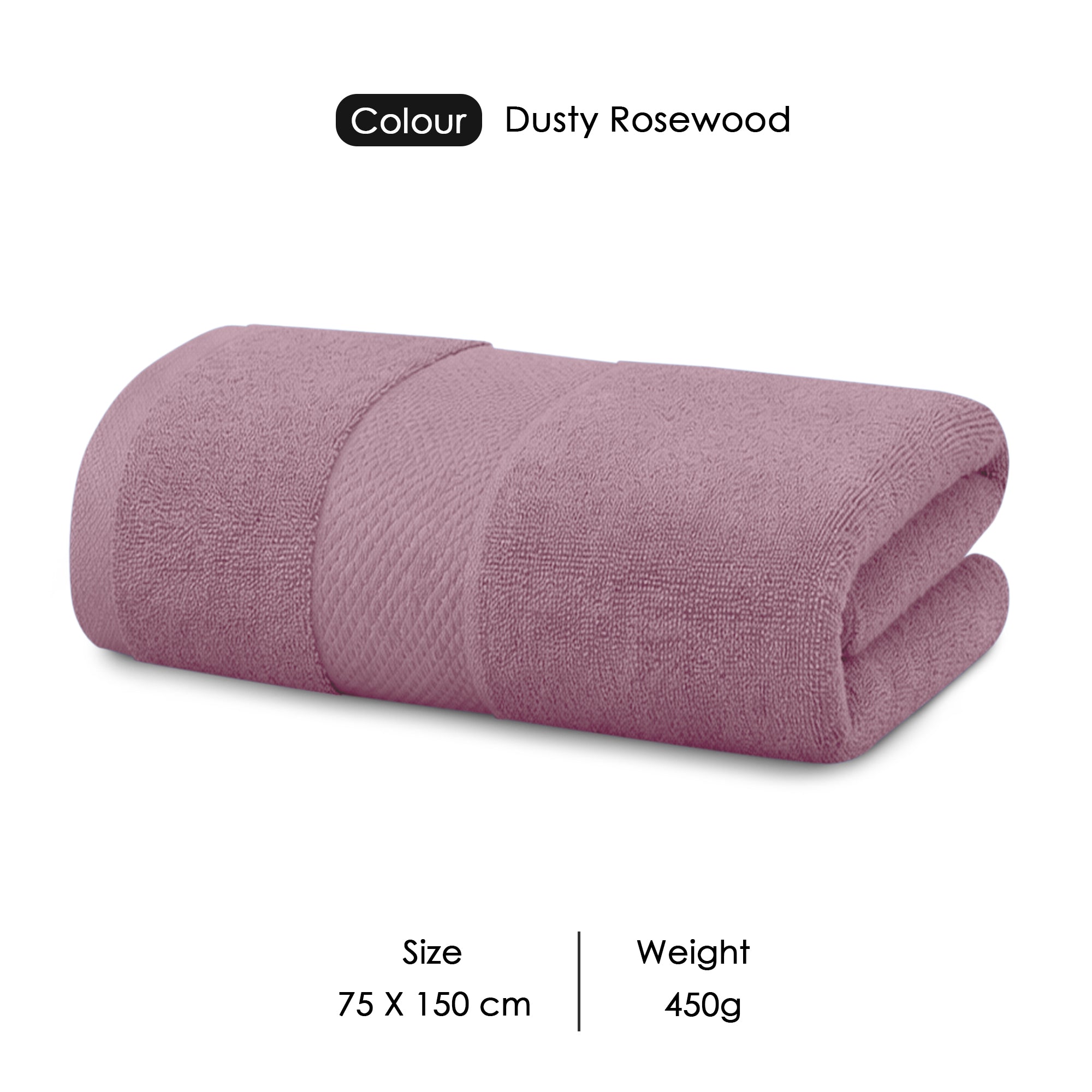 HOUSSE Alvora Cotton Bath Towels |Large Size (75 cms x 150 cms) - Quick Absorption &Faster Drying Bath Towel | 450 GSM | Cotton Towel for Men/Women | Urban Comfort