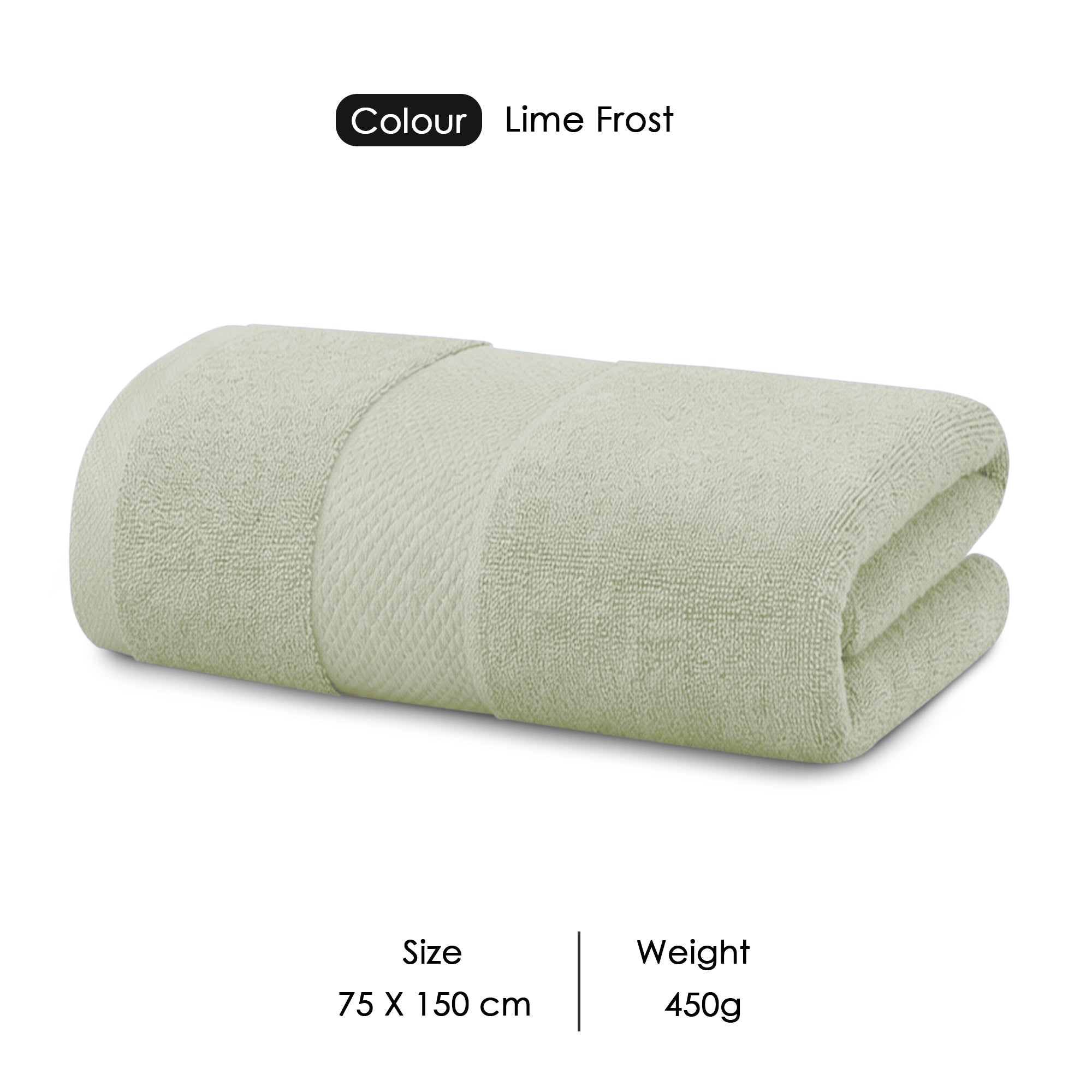 HOUSSE Alvora Cotton Bath Towels |Large Size (75 cms x 150 cms) - Quick Absorption &Faster Drying Bath Towel | 450 GSM | Cotton Towel for Men/Women | Urban Comfort