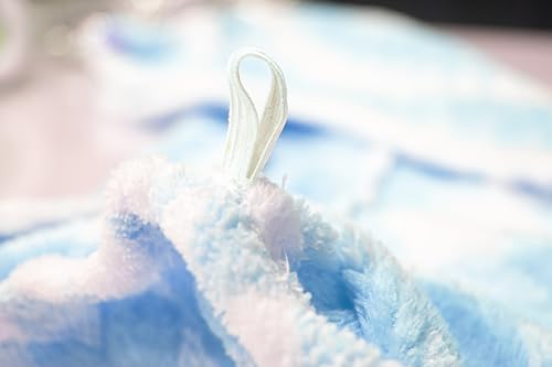 HOUSSE Iris Microfiber Head Towel, Ultra Soft, Absorbent & Hair Wrap -300GSM ((Blue & Pink) Pack of 2)