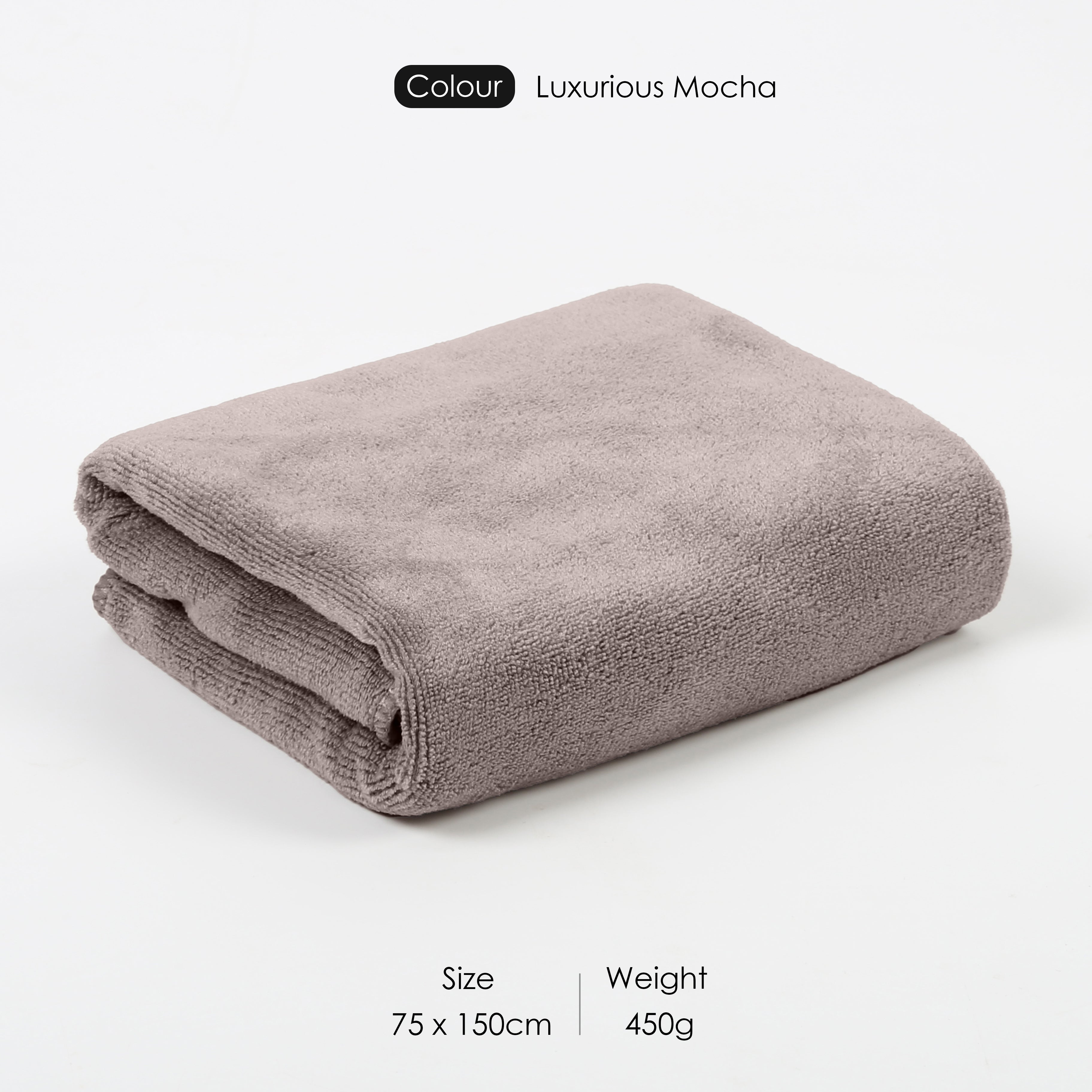 HOUSSE Premium Microfiber Bath Towel - Extra Large 75x150cm Quick Dry Towels for Women Men & Kids | Super Soft Plush 550 GSM | Ultra Absorbent for Home Swimming Sports & Travel