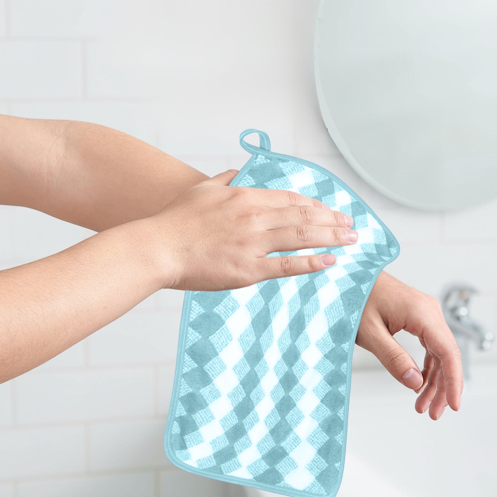 HOUSSE Microfiber Iris Face Towels Ideal for Women & Men |Soft Touch |Lint Free | Fast Dry Towels| Travel-Friendly | Best Use for Gym, Yoga, Spa, Pool, Hotels, Beach 360 GSM (30x30)