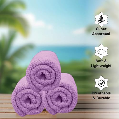 HOUSSE Microfiber Vogue Coral Fleece Bathing Towels | 360 GSM | Super Soft| Quick Absorbent | Lightweight & with Hanging Hook | for Versatile Usage | for Women & Men (Pista Green, 70x150 Bath Towel)