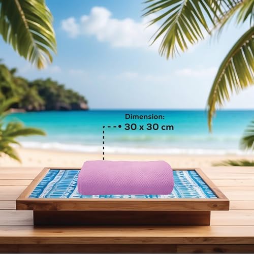 HOUSSE Microfiber Vogue Coral Fleece Bathing Towels | 360 GSM | Super Soft| Quick Absorbent | Lightweight & with Hanging Hook | for Versatile Usage | for Women & Men (Pista Green, 70x150 Bath Towel)