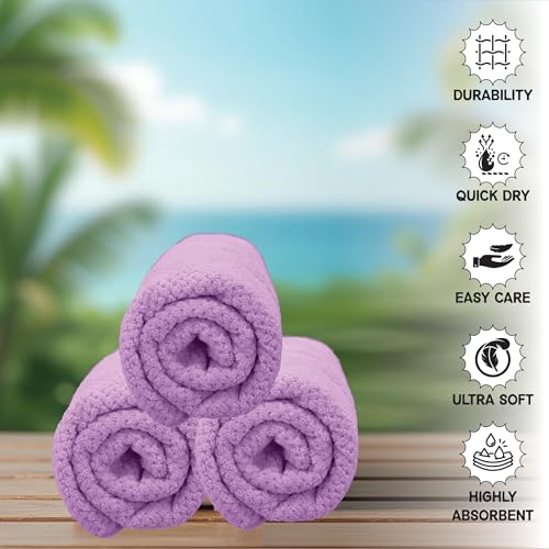 HOUSSE Microfiber Vogue Coral Fleece Bathing Towels | 360 GSM | Super Soft| Quick Absorbent | Lightweight & with Hanging Hook | for Versatile Usage | for Women & Men (Pista Green, 70x150 Bath Towel)