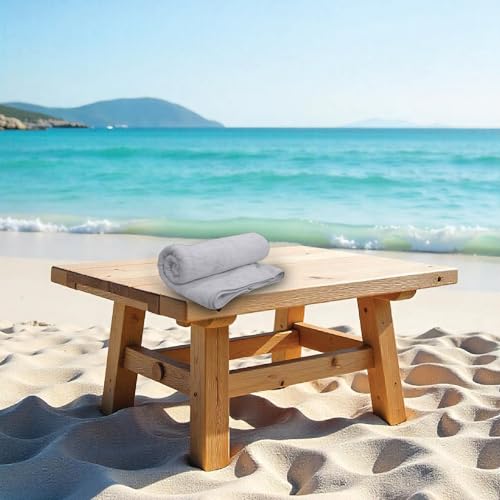 HOUSSE Microfiber Face Towel – Super Soft & Quick-Drying Coral Fleece, 30 x 30 cm (Grey)