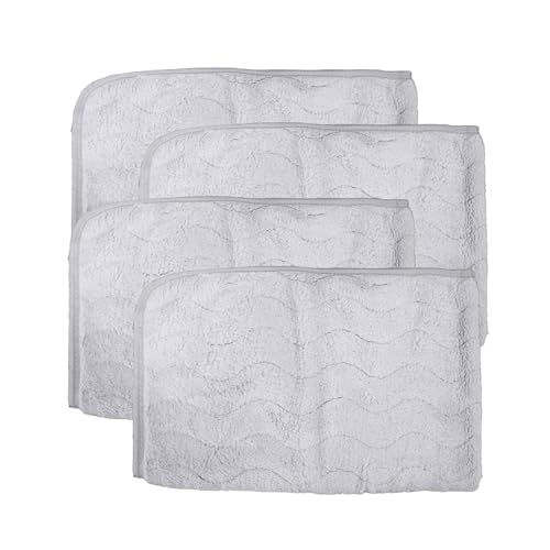 HOUSSE Microfiber Face Towel – Super Soft & Quick-Drying Coral Fleece, 30 x 30 cm (Grey)