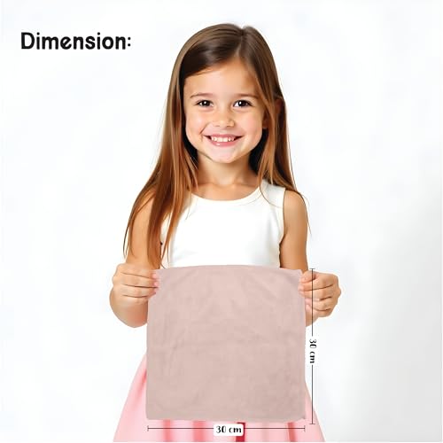 HOUSSE Microfiber Face Towel | Super Soft & Quick Absorbent |Multi Usage 30 x 30 cm, 450 GSM | for All Ages | (Set of 4, Dapple Grey,Luxurious Mocha)