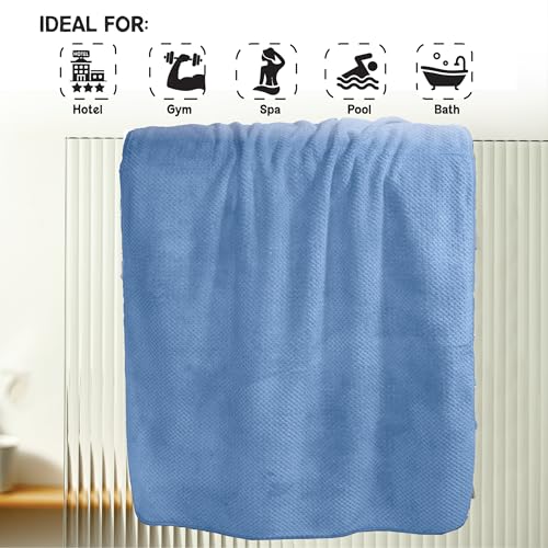 HOUSSE Microfiber Vogue Coral Fleece Bathing Towels | 360 GSM | Super Soft| Quick Absorbent | Lightweight & with Hanging Hook | for Versatile Usage | for Women & Men (Pista Green, 70x150 Bath Towel)