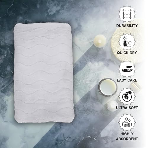 HOUSSE Microfiber Face Towel – Super Soft & Quick-Drying Coral Fleece, 30 x 30 cm (Grey)