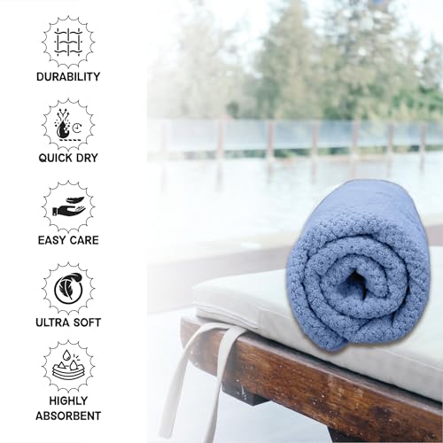 HOUSSE Microfiber Vogue Coral Fleece Bathing Towels | 360 GSM | Super Soft| Quick Absorbent | Lightweight & with Hanging Hook | for Versatile Usage | for Women & Men (Pista Green, 70x150 Bath Towel)