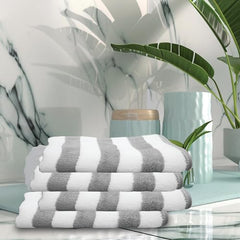 HOUSSE Microfiber Blaze Hand Towel for Women & Men | Quick Dry | Ultra Absorbent |Perfect for Bathroom |Sports | Travel | Ideal for Workout | Spa| Beach | Fitness | 360 GSM (Grey, 40x60)