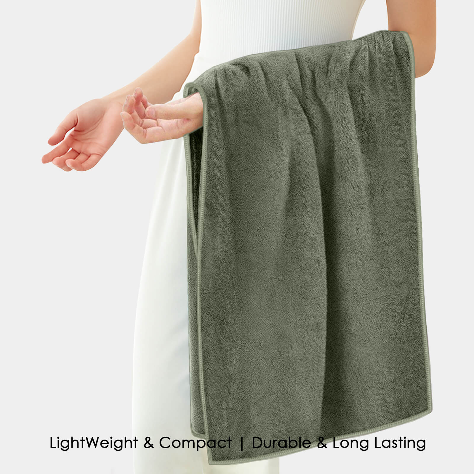 HOUSSE Premium Microfiber Bath Towel - Extra Large 75x150cm Quick Dry Towels for Women Men & Kids | Super Soft Plush 550 GSM | Ultra Absorbent for Home Swimming Sports & Travel