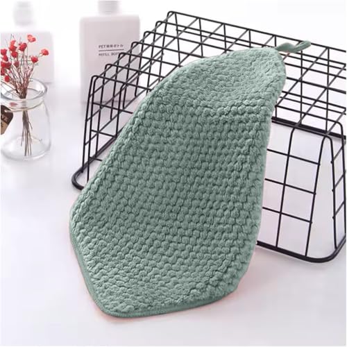 HOUSSE Microfiber Vogue Coral Fleece Bathing Towels | 360 GSM | Super Soft| Quick Absorbent | Lightweight & with Hanging Hook | for Versatile Usage | for Women & Men (Pista Green, 70x150 Bath Towel)