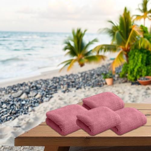 HOUSSE Microfiber Vogue Coral Fleece Bathing Towels | 360 GSM | Super Soft| Quick Absorbent | Lightweight & with Hanging Hook | for Versatile Usage | for Women & Men (Pista Green, 70x150 Bath Towel)