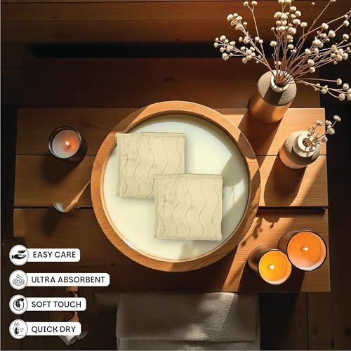 HOUSSE Microfiber Face Towel – Super Soft & Quick-Drying Coral Fleece, 30 x 30 cm (Grey)