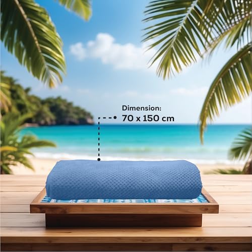HOUSSE Microfiber Vogue Coral Fleece Bathing Towels | 360 GSM | Super Soft| Quick Absorbent | Lightweight & with Hanging Hook | for Versatile Usage | for Women & Men (Pista Green, 70x150 Bath Towel)