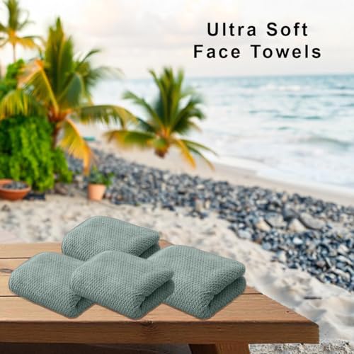 HOUSSE Microfiber Vogue Coral Fleece Bathing Towels | 360 GSM | Super Soft| Quick Absorbent | Lightweight & with Hanging Hook | for Versatile Usage | for Women & Men (Pista Green, 70x150 Bath Towel)