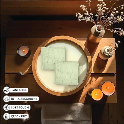 HOUSSE Microfiber Face Towel – Super Soft & Quick-Drying Coral Fleece, 30 x 30 cm (Grey)