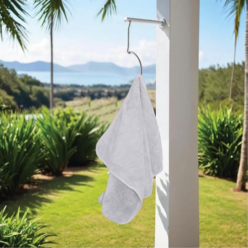 HOUSSE Microfiber Face Towel – Super Soft & Quick-Drying Coral Fleece, 30 x 30 cm (Grey)