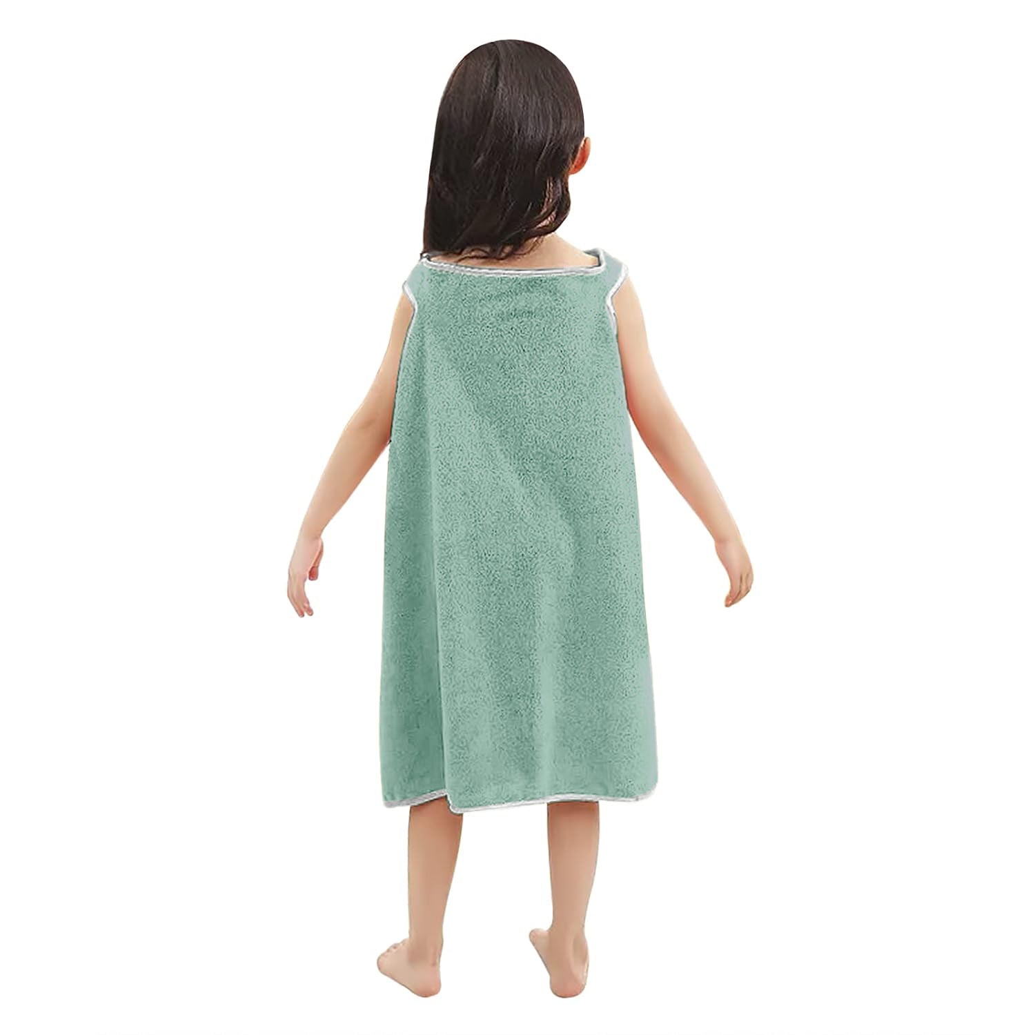 HOUSSE Cat Face Bath Dress for Kids 350 GSM – Wearable Spa Bathdress (65×110 cm) Soft Absorbent Quick-Dry Wrapped Bath Dress for Girls Age (7-9 Years) Gift for Daughter- Ivory Sand