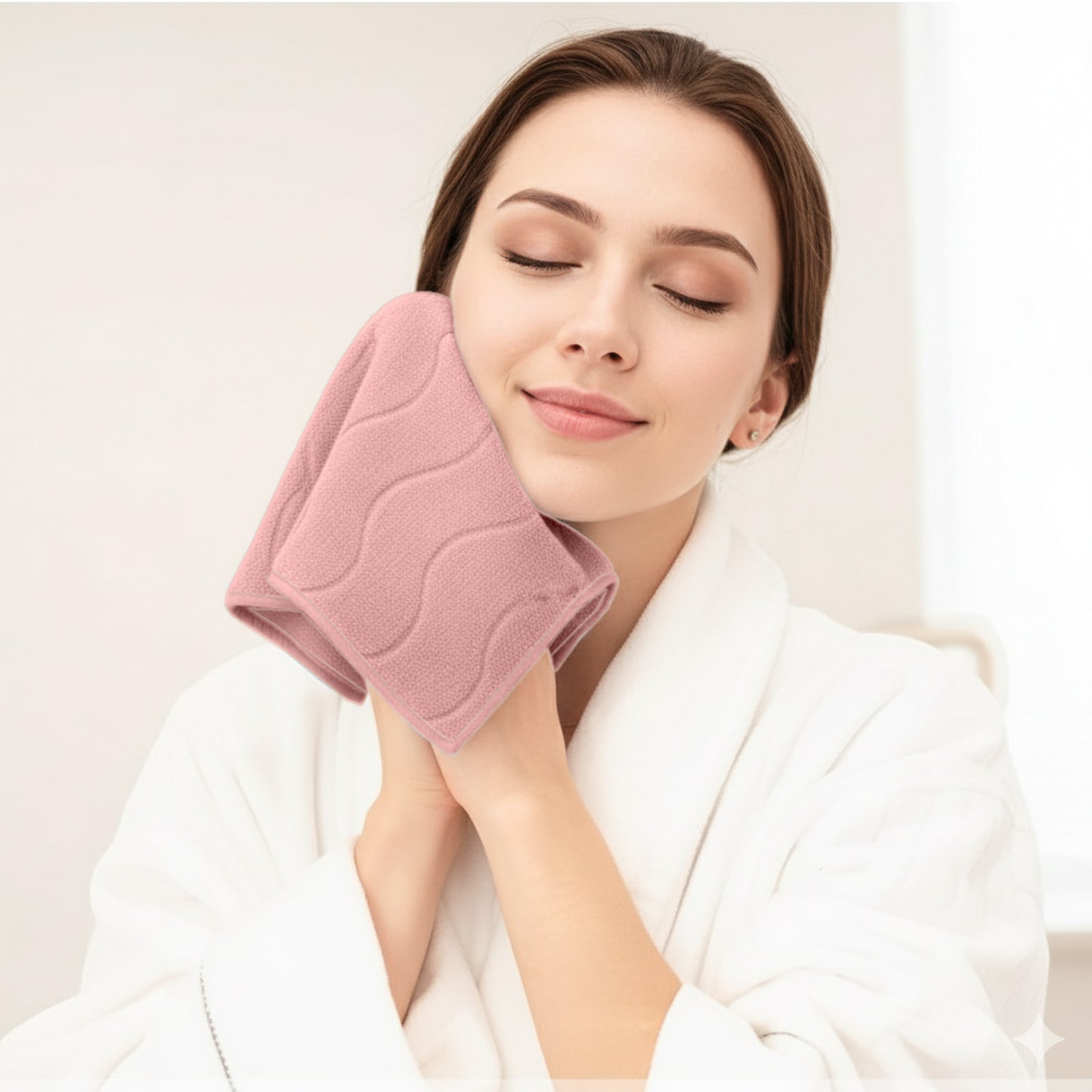 HOUSSE Microfiber Face Towel – Super Soft & Quick-Drying Coral Fleece, 30 x 30 cm