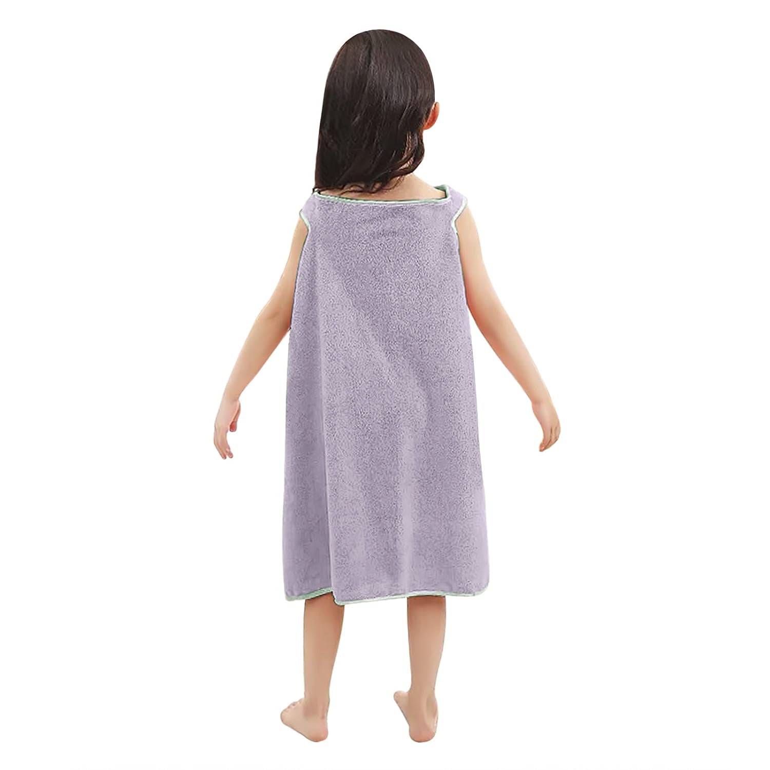 HOUSSE Cat Face Bath Dress for Kids 350 GSM – Wearable Spa Bathdress (65×110 cm) Soft Absorbent Quick-Dry Wrapped Bath Dress for Girls Age (7-9 Years) Gift for Daughter- Ivory Sand