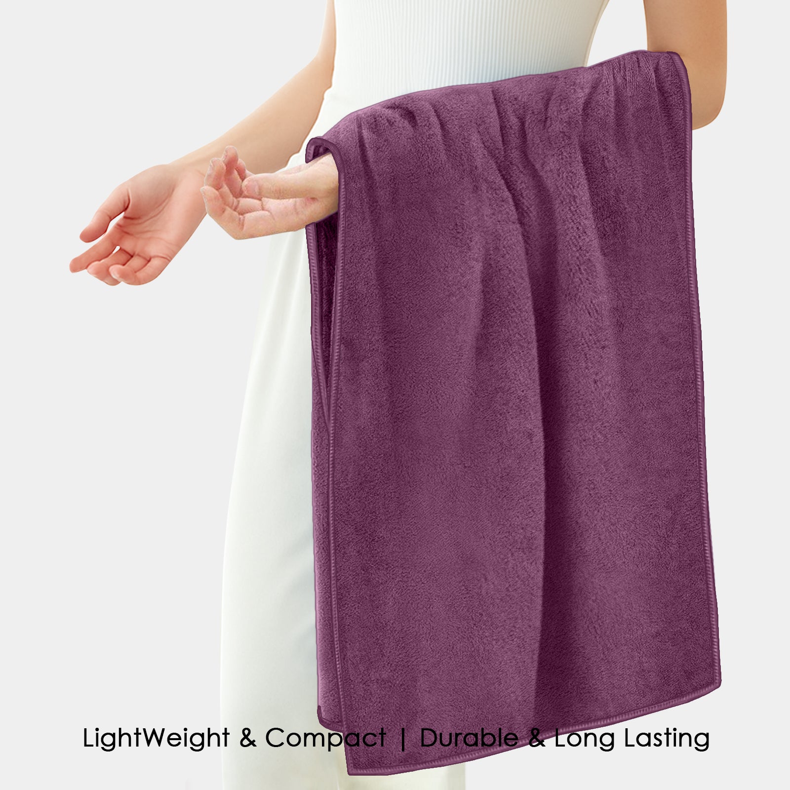 HOUSSE Premium Microfiber Bath Towel | Quick Dry Towels for Women & Kids | Super Soft Plush 450 GSM | Ultra Absorbent for Home Swimming Sports & Travel