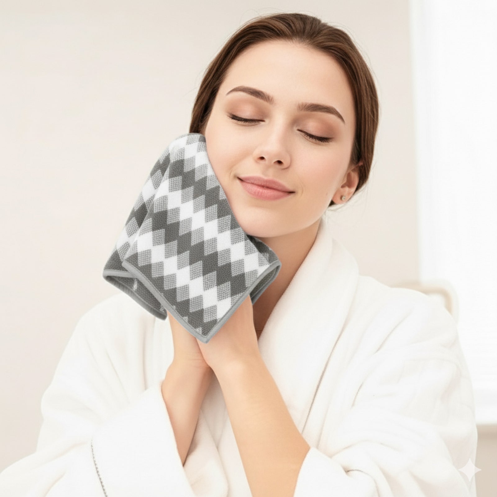 HOUSSE Microfiber Iris Face Towels Ideal for Women & Men |Soft Touch |Lint Free | Fast Dry Towels| Travel-Friendly | Best Use for Gym, Yoga, Spa, Pool, Hotels, Beach 360 GSM (30x30)