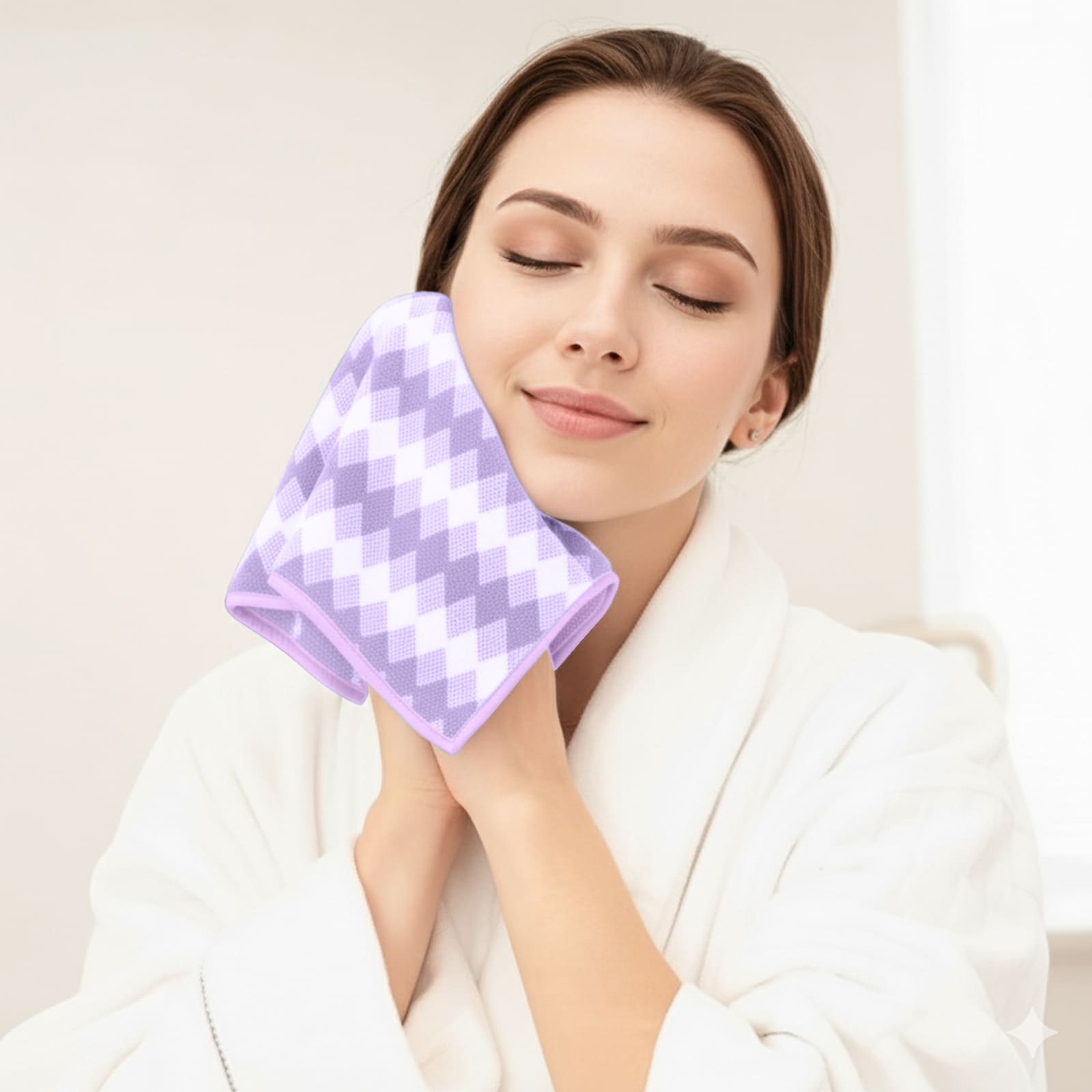 HOUSSE Microfiber Iris Face Towels Ideal for Women & Men |Soft Touch |Lint Free | Fast Dry Towels| Travel-Friendly | Best Use for Gym, Yoga, Spa, Pool, Hotels, Beach 360 GSM (30x30)