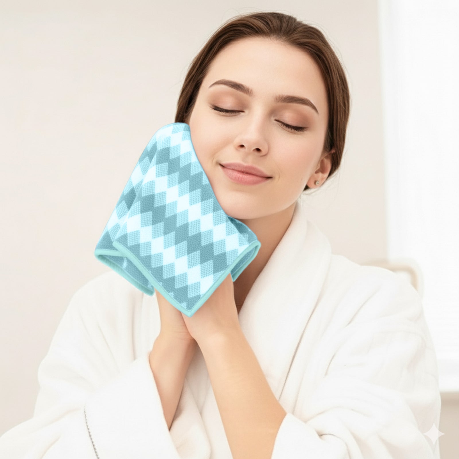HOUSSE Microfiber Iris Face Towels Ideal for Women & Men |Soft Touch |Lint Free | Fast Dry Towels| Travel-Friendly | Best Use for Gym, Yoga, Spa, Pool, Hotels, Beach 360 GSM (30x30)
