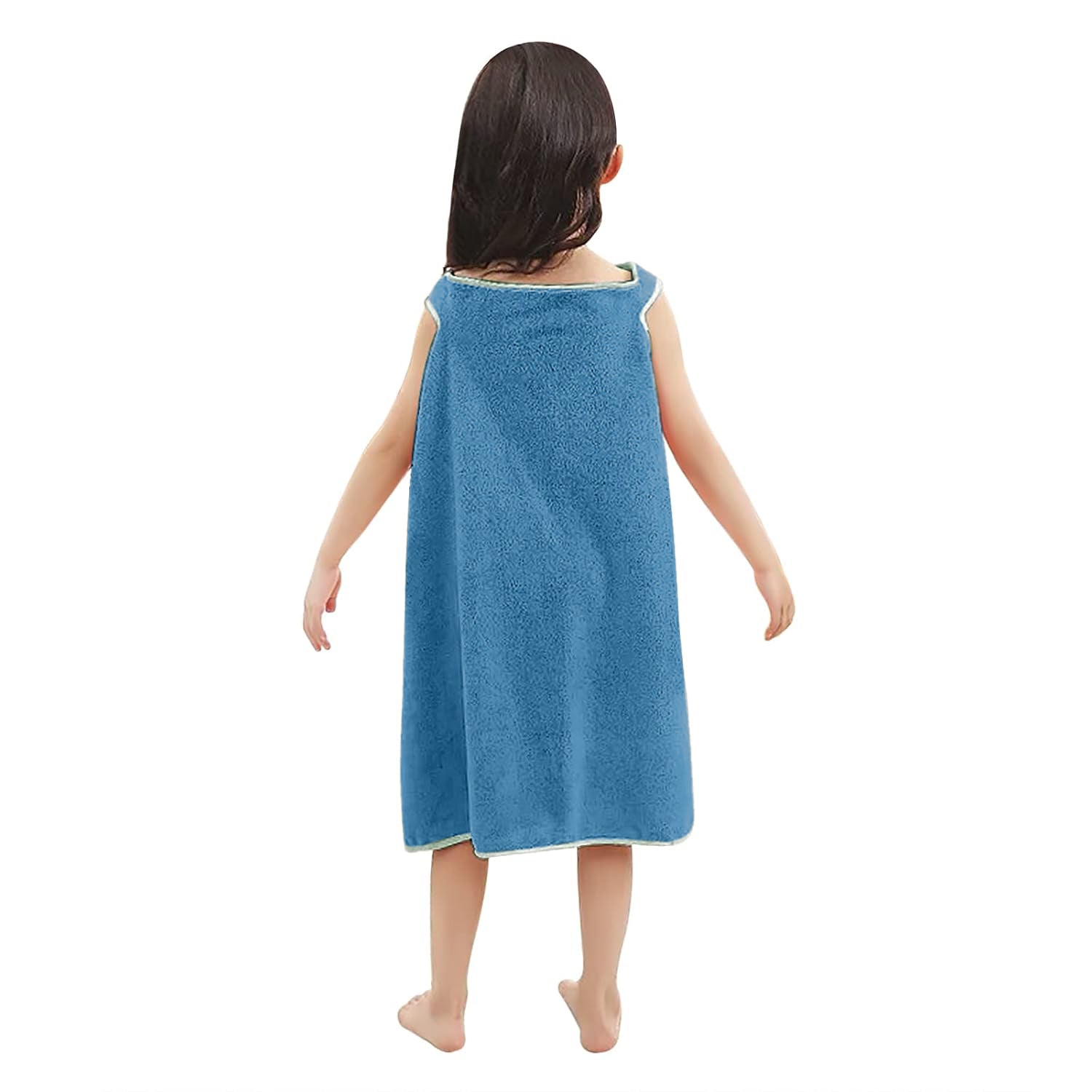 HOUSSE Cat Face Bath Dress for Kids 350 GSM – Wearable Spa Bathdress (65×110 cm) Soft Absorbent Quick-Dry Wrapped Bath Dress for Girls Age (7-9 Years) Gift for Daughter- Ivory Sand