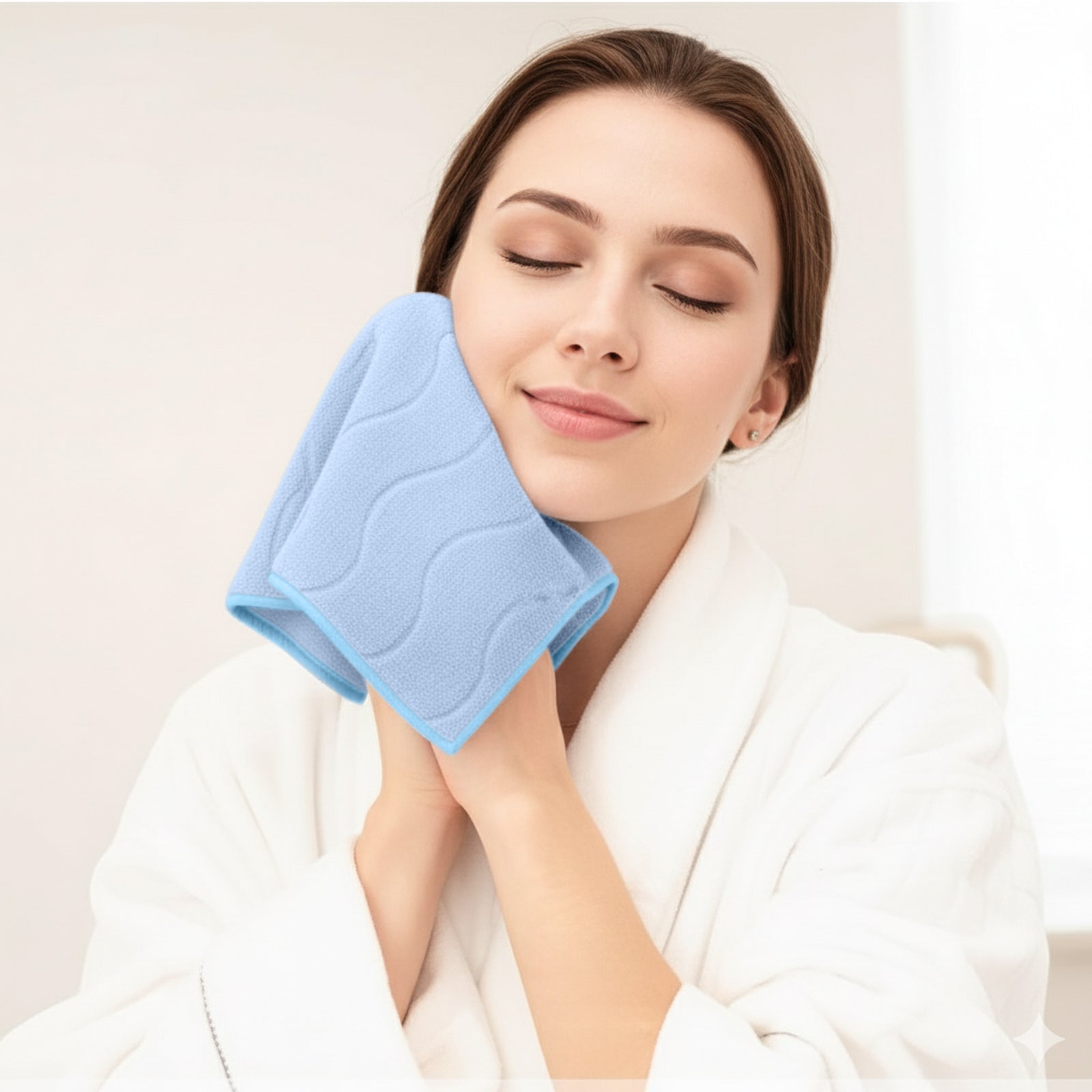 HOUSSE Microfiber Face Towel – Super Soft & Quick-Drying Coral Fleece, 30 x 30 cm